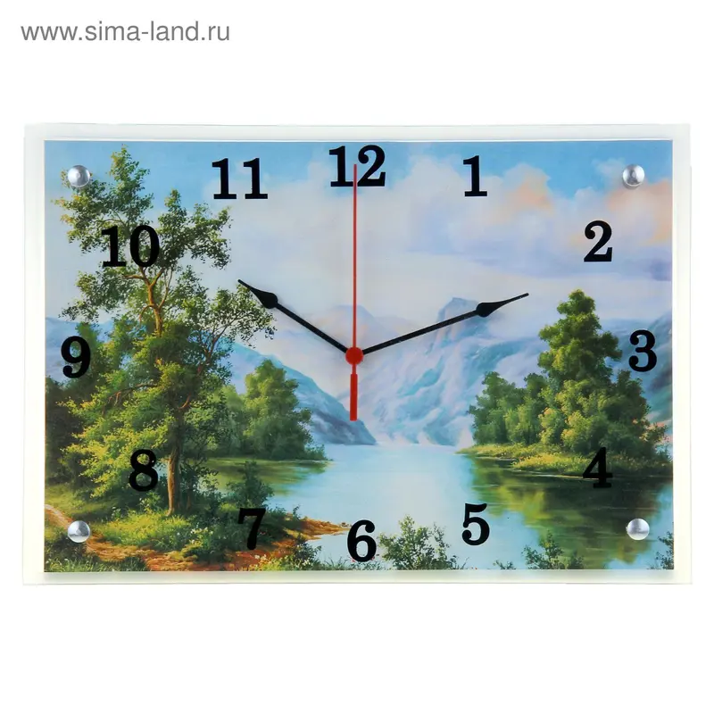 Часы настенные, серия: Природа, "На краю водопада", 25х35 см, микс