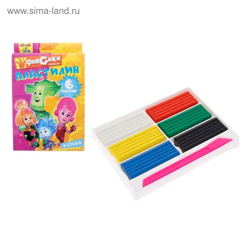 Пластилин "Фиксики" 6 цветов, 120 гр