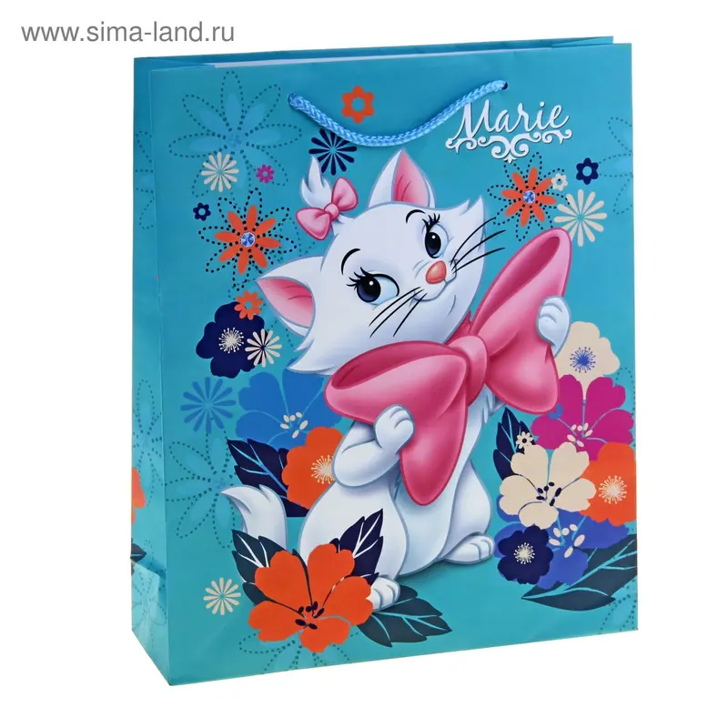 Пакет подарочный "Кошка Мэри" 28х34 см, Disney Marie Cat