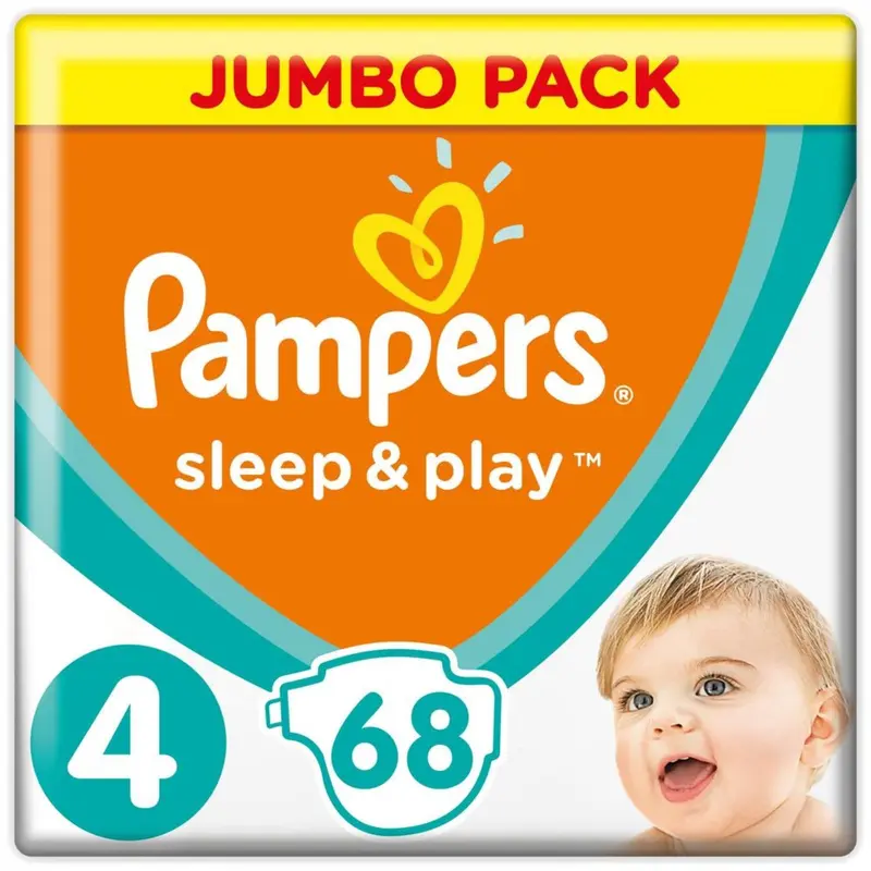 Подгузники Pampers Sleep & Play, размер 4, 68 шт
