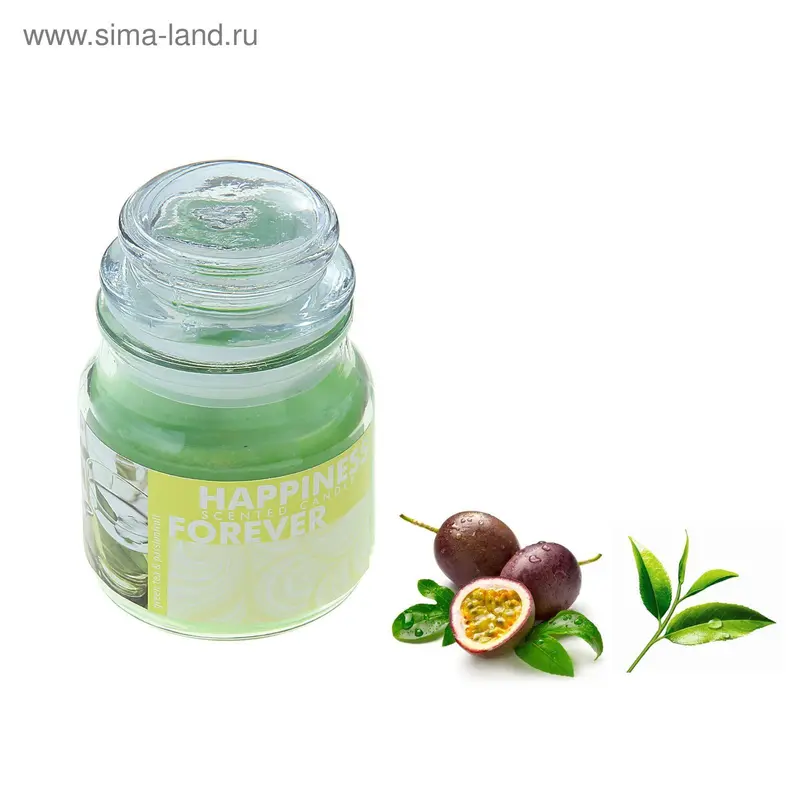 Свеча в банке 9х6 см Green tea & passion fruit 82 мл