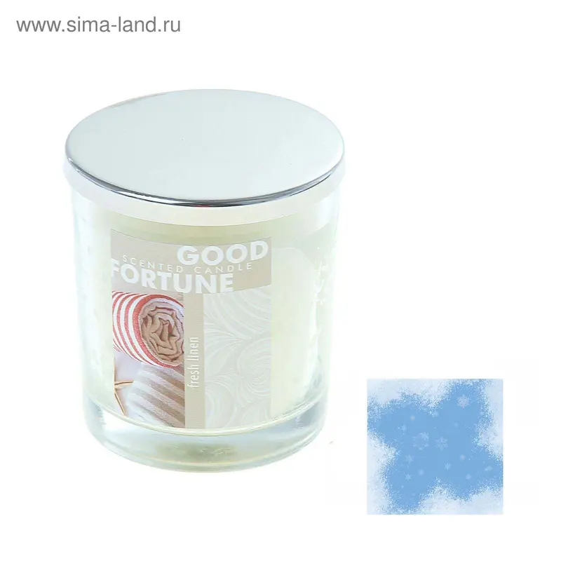 Свеча в банке 8х7 см Fresh linen 112 мл