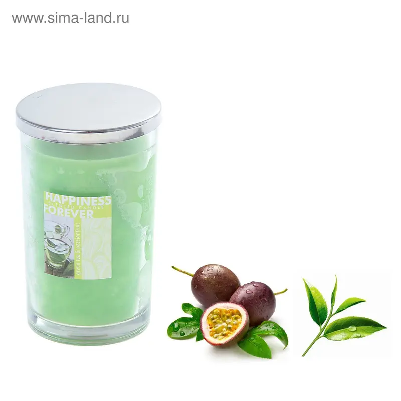 Свеча в банке 13х8 см Green tea & passion fruit 280 мл