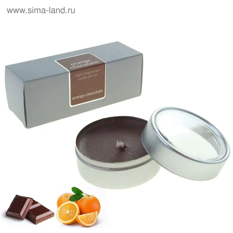 Свеча SILVER "Тулун" (набор 6 шт) orange chocolate 6х22 мл