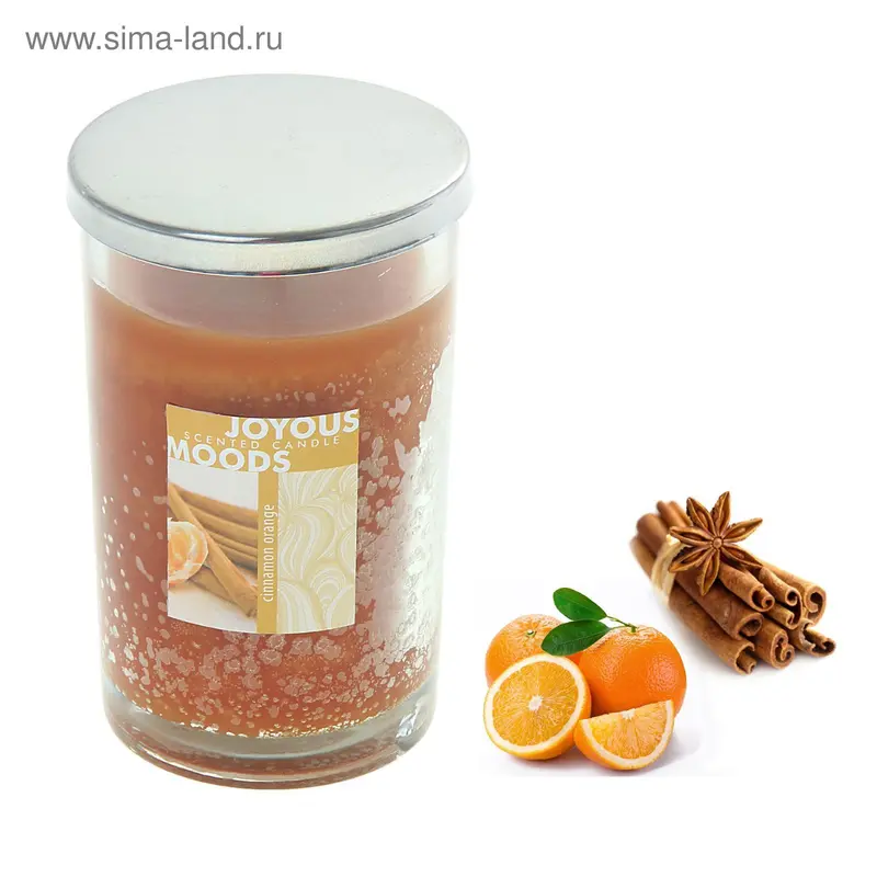 Свеча в банке 13х8 см Cinnamon orange 280 мл