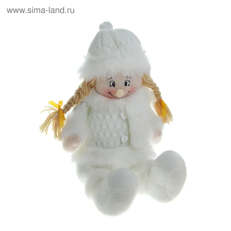 мягкая белая девочка 30*23 см