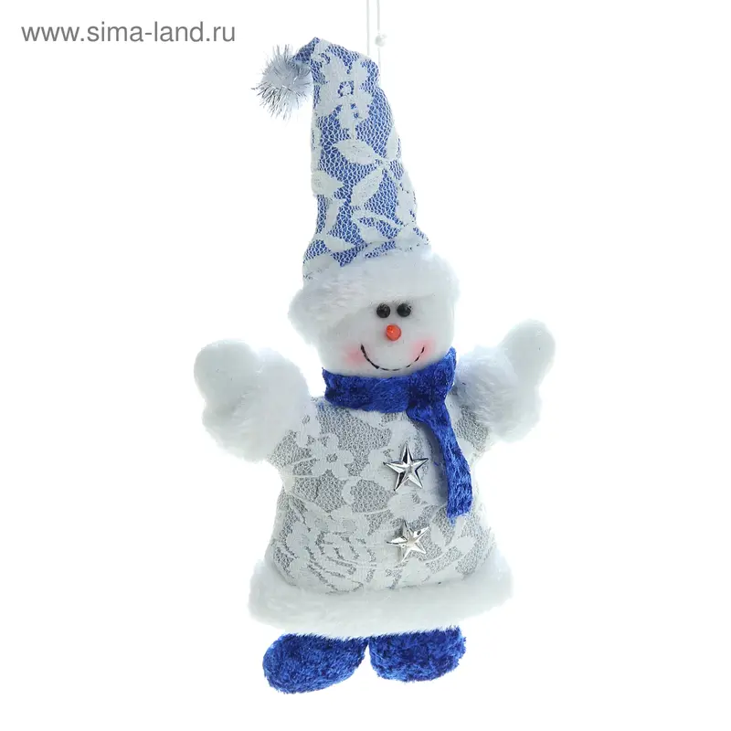 мягкая кружевная снеговик 25*15 см