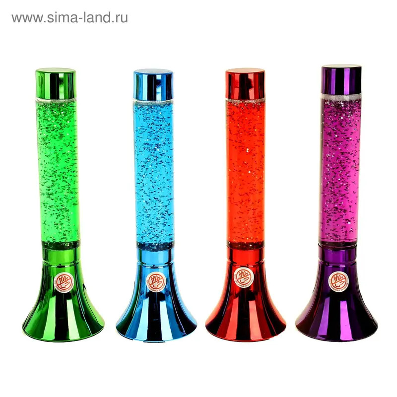 Светильник «Цилиндр» лава, блёстки, Е14 МИКС 31×9×9 см RISALUX