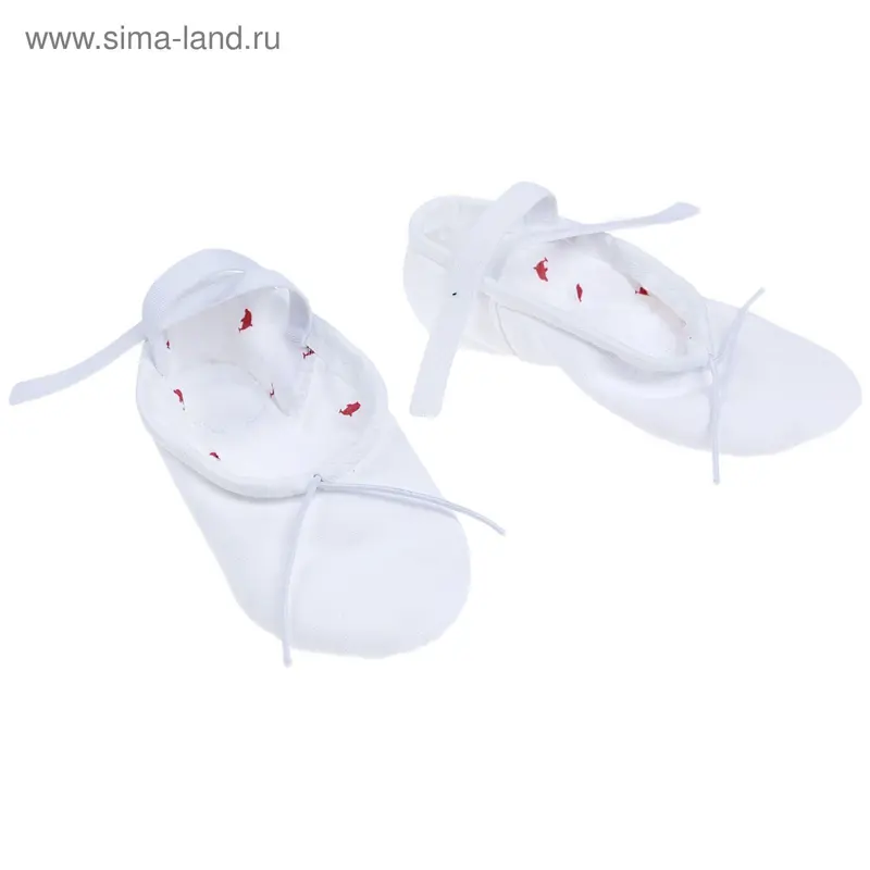Балетки, длина по стельке 19,5 см, цвет белый