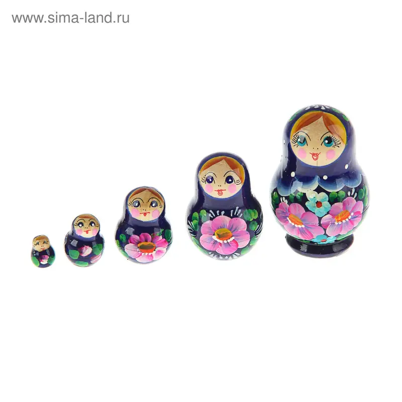 Матрешка "Глаша" 5 кукол, полхов-майданская роспись