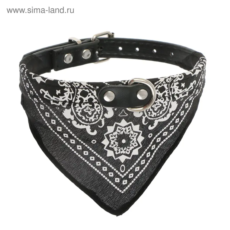 Ошейник с косынкой 40 х 1,5 см, черный