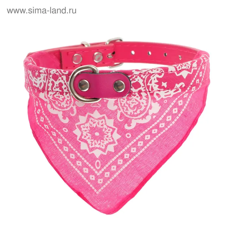 Ошейник с косынкой 40 х 1,5 см, розовый