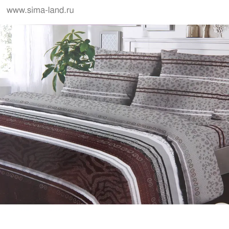 Постельное белье дуэт Виола рис.113013 145*215см 2шт, 220*240см, 70*70см 2шт
