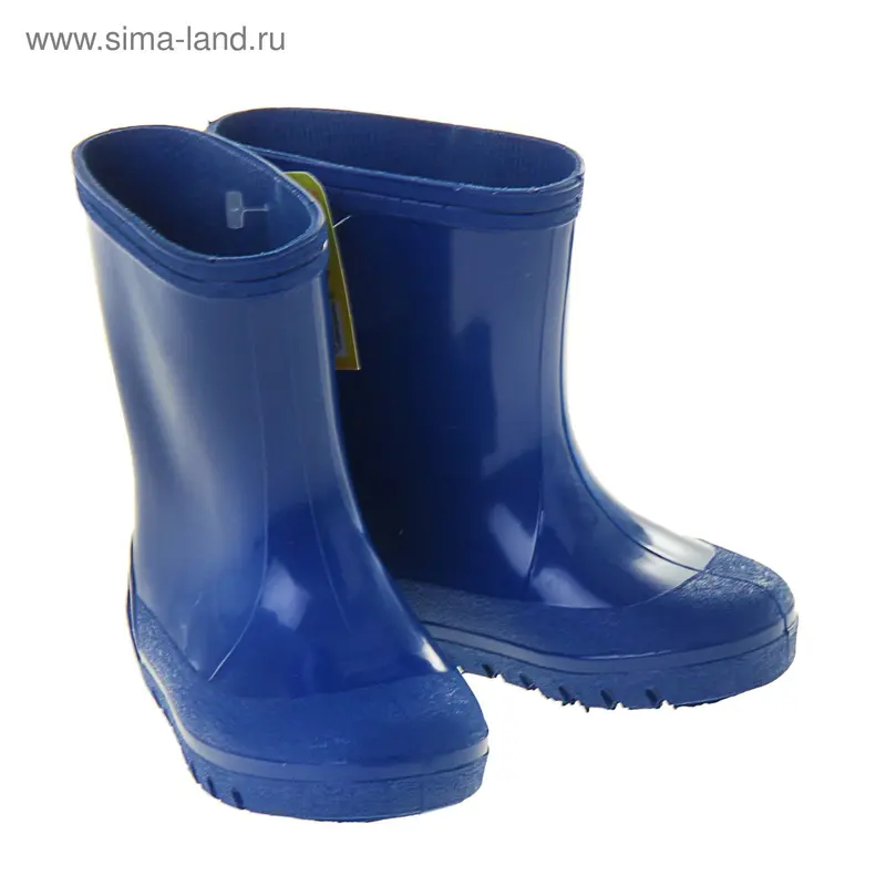 Сапоги резиновые детские, однотонные, без утеплителя, синие, р. 22