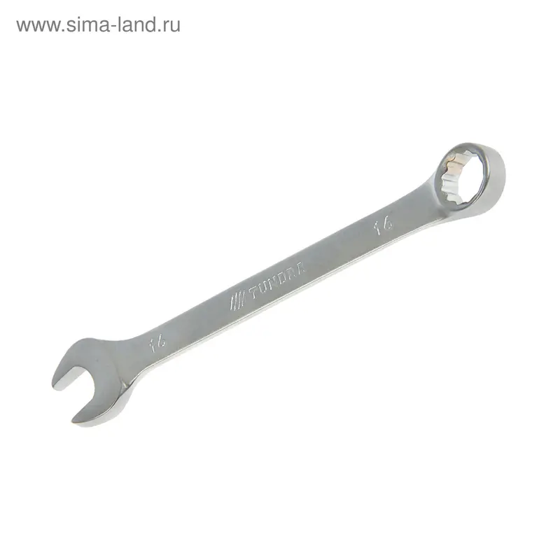 Ключ комбинированный ТУНДРА, CrV, матовый, 16 мм