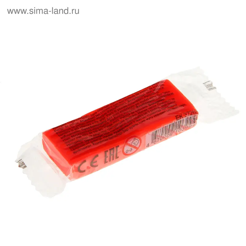 Пластилин 18гр ярко-красный, EK 37268