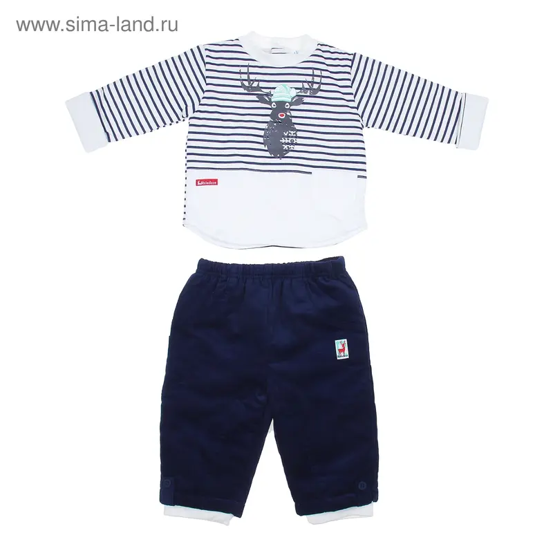 Комплект для мальчика: кофта,штанишки 9002ID1098 12-18 м (рост 80-86 см)