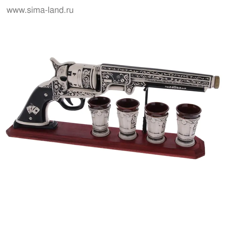 Штоф с рюмками "Кольт" 0,5 л/ 0,075 л