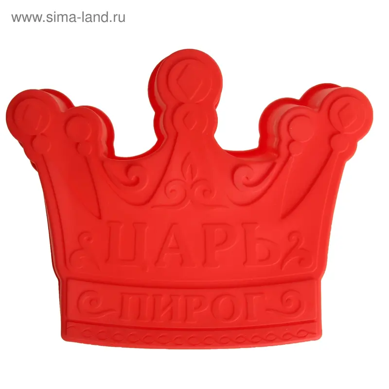 Форма для выпечки "Царь пирог", красный, 25 х 7 см, глубина 4,3 см