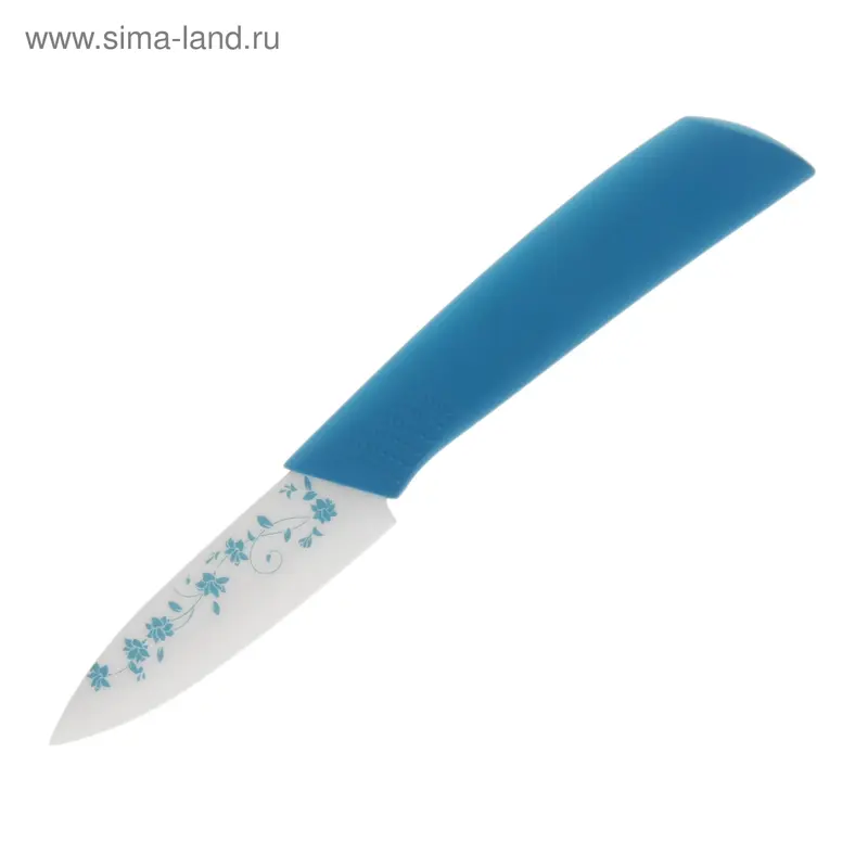 Нож керамический "Вьюнок" лезвие 7,5 см, ручка soft touch