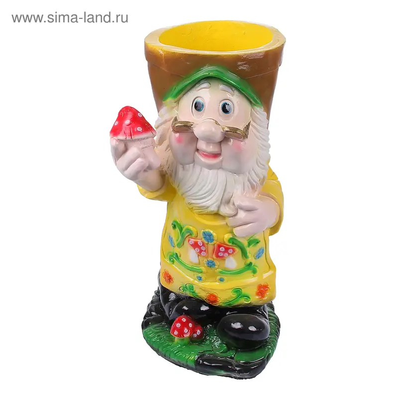 Фигурное кашпо "Гном в очках" 70 см