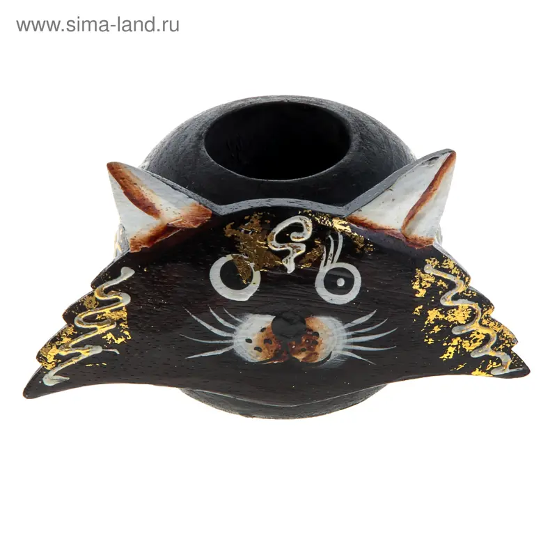 Подсвечник Кошка 10 см 77009 дерево албезия