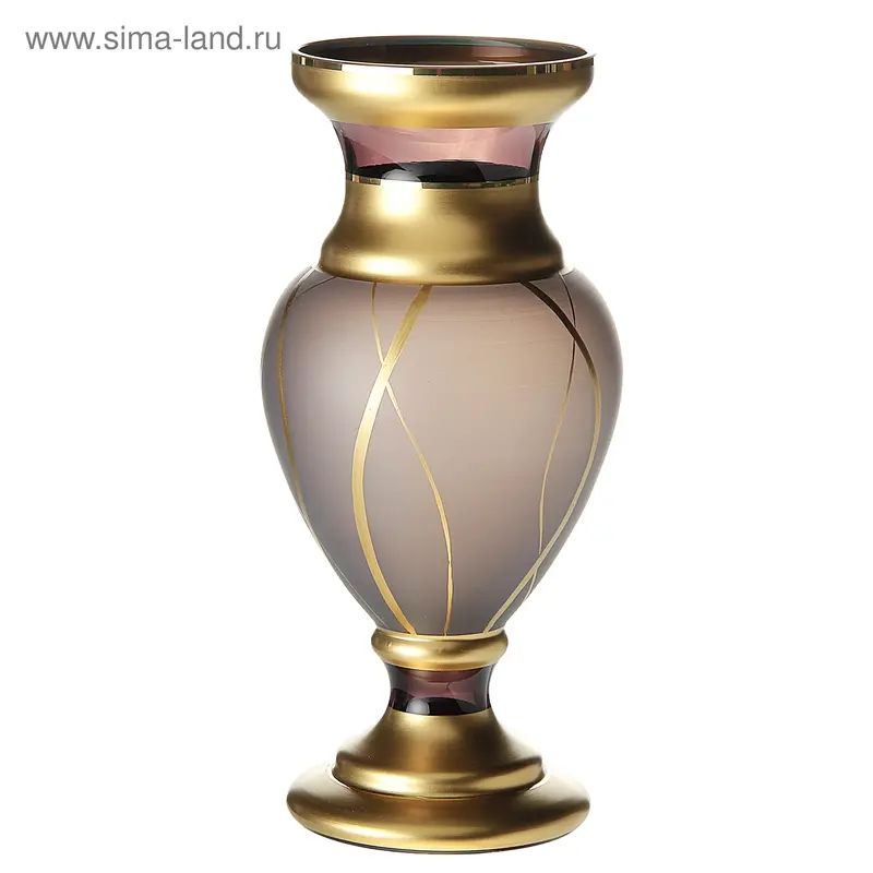Ваза Innovation Satin gold luxury, 16 × 16 × 32 см
