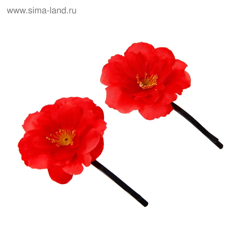 Гавайский зажим "Ромашка", 2 шт, цвет МИКС