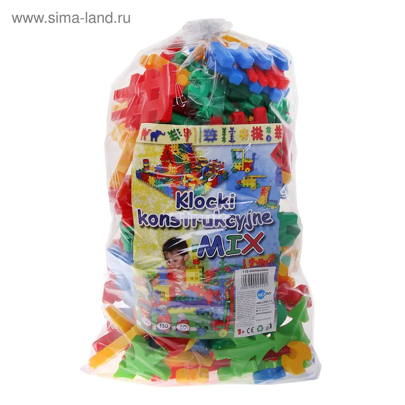 Конструктор, 110 деталей, МИКС