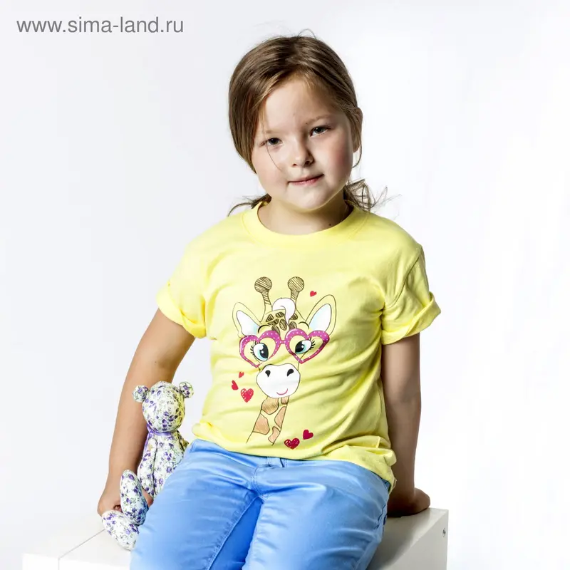 Футболка детская Collorista "Жираф", рост 122-128 см (34), 7-8 лет