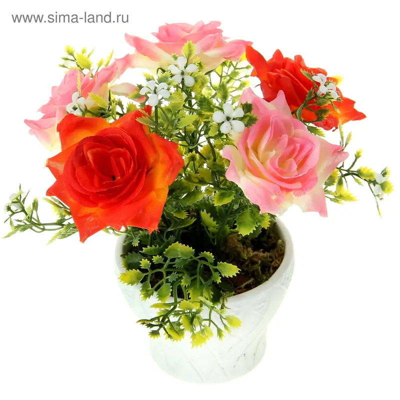 композиция в горшке талия 20*12 см розы