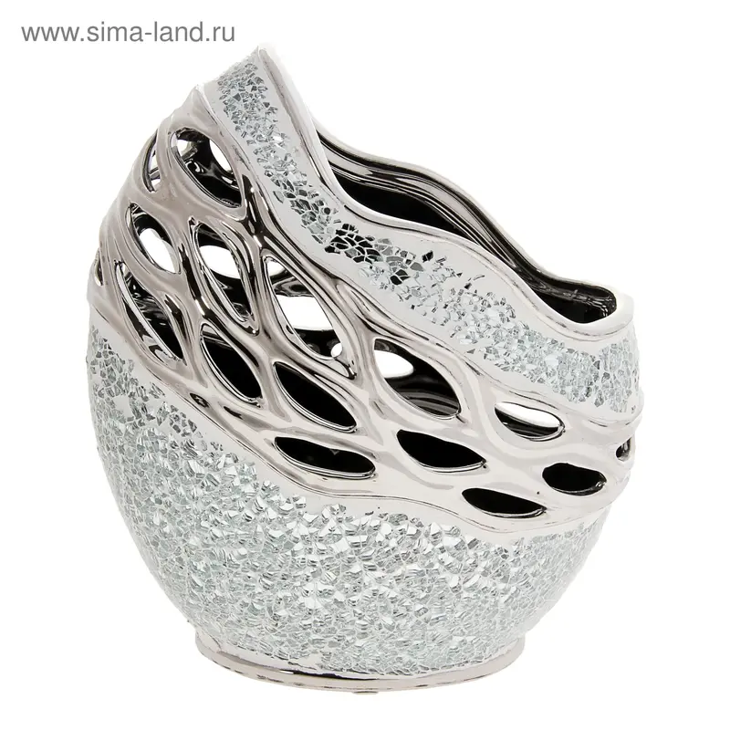 ваза керамика Биатричи белая 21*19 см