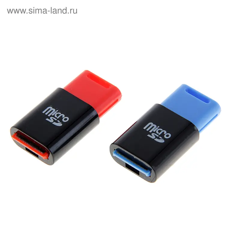 Картридер мини, для Micro-SD, маленький, "Скрытный", МИКС