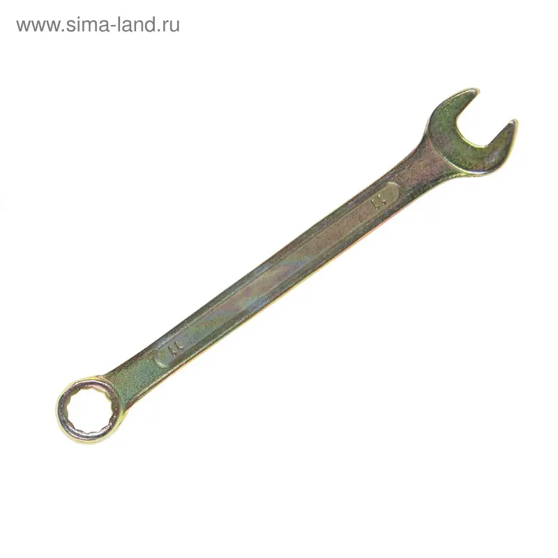 Ключ комбинированный ТУНДРА, желтый цинк, 11 мм