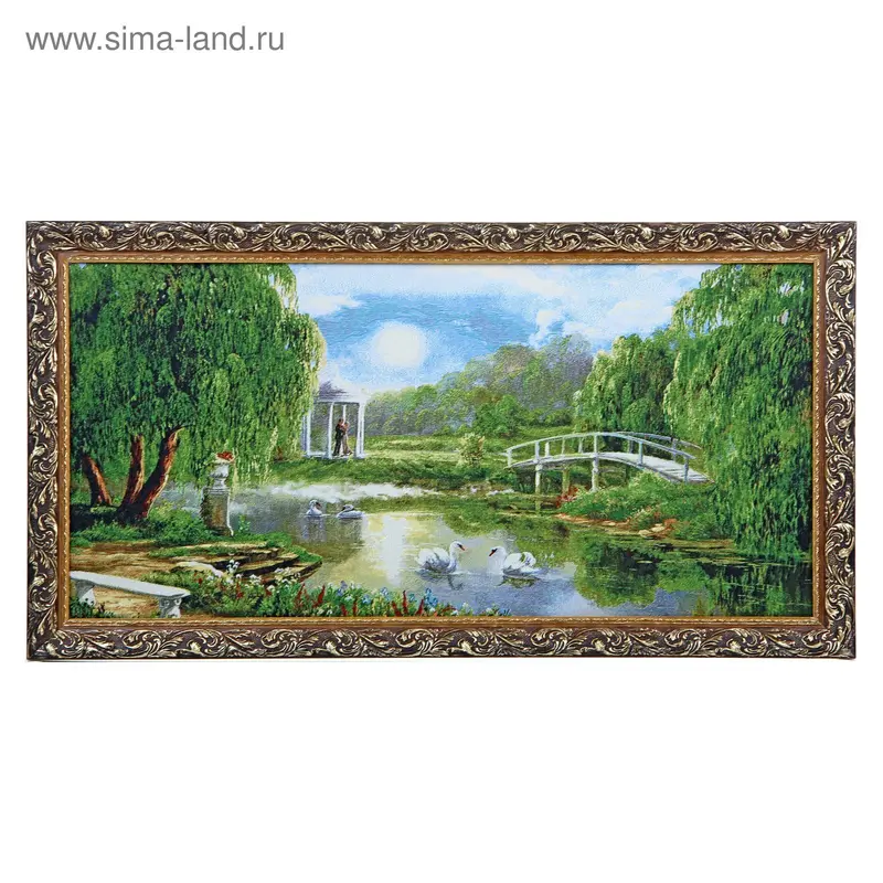 Гобелен Белая беседка, 40*80, простая рама