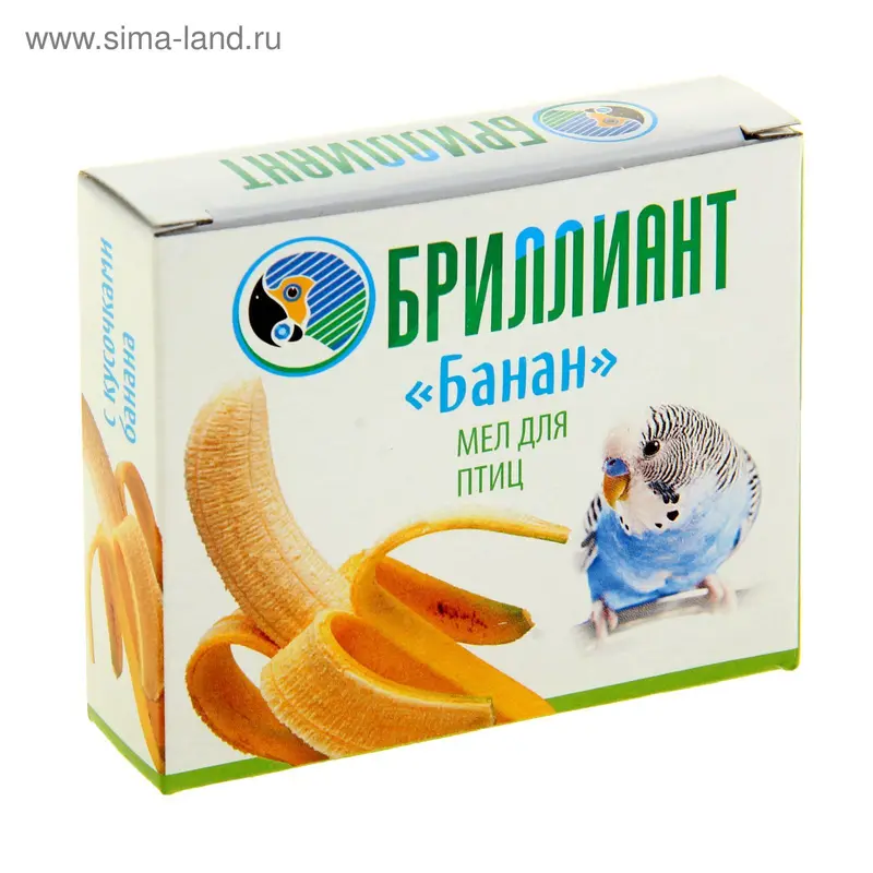 Мел фруктовый "БРИЛЛИАНТ" для птиц, с бананом, 25 г