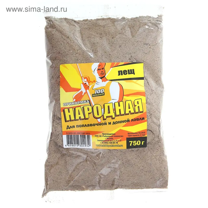 Прикормка летняя "Народная" Лещ, вес 750 г