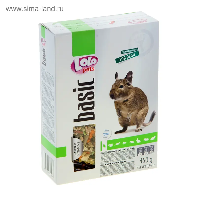 Корм LoLo Pets для дегу, полнорационный, 500 г
