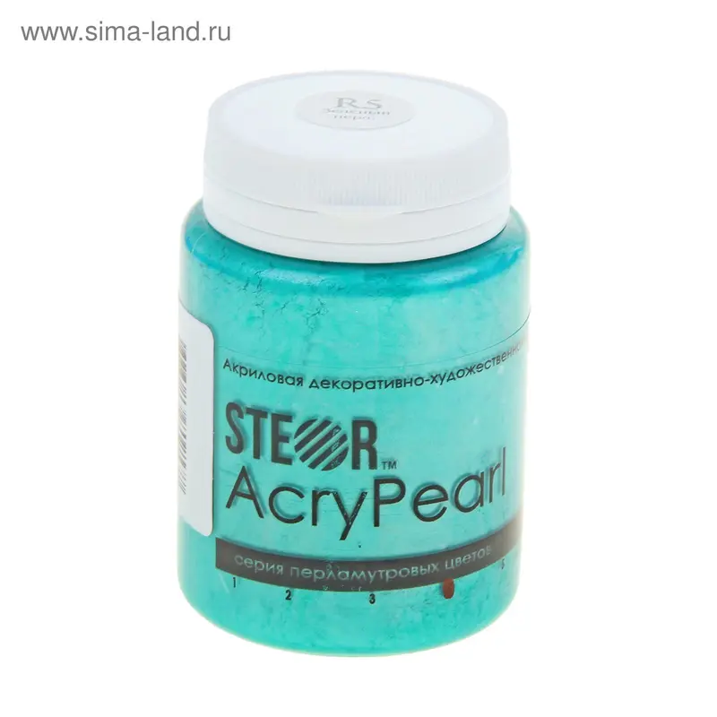 Краска акриловая Pearl 80 мл Steor Acry Зеленый перламутровая
