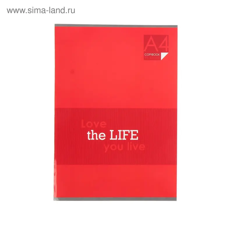 Тетрадь А4, 96 листов клетка Just Life, ламинация