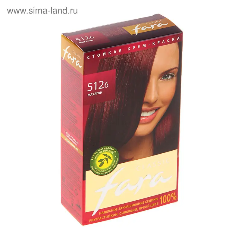 Краска для волос Fara Classic, тон 512Б, махагон, 160 г