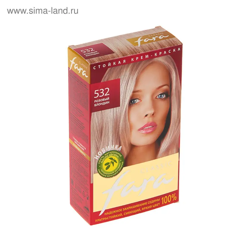 Краска для волос Fara Classic 532 розовый блондин, 160 г