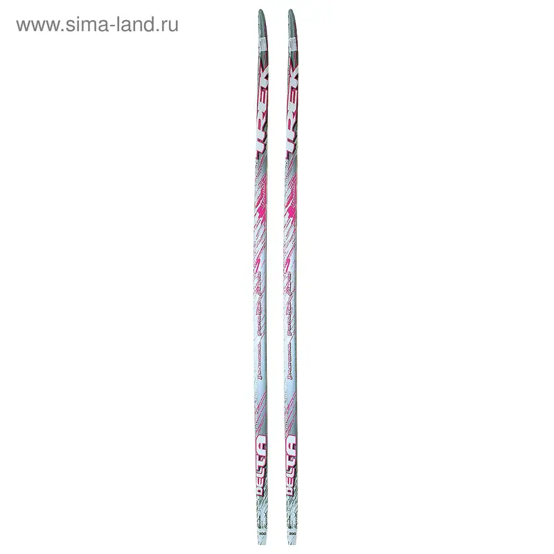 Лыжи пластиковые TREK Delta (Step, 200 см, цвет: розовый)