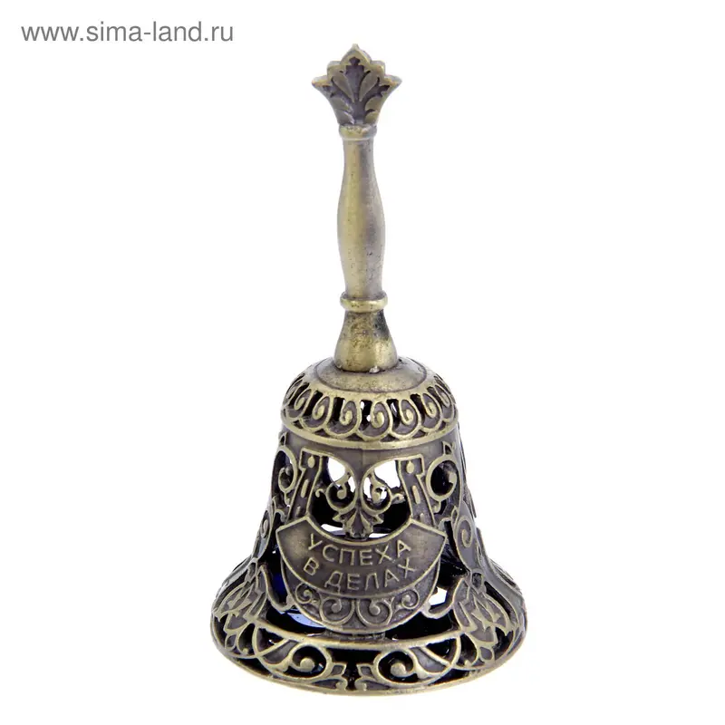 Колокольчик-талисман с камнем "Успеха в делах", 4 х 7,5 см