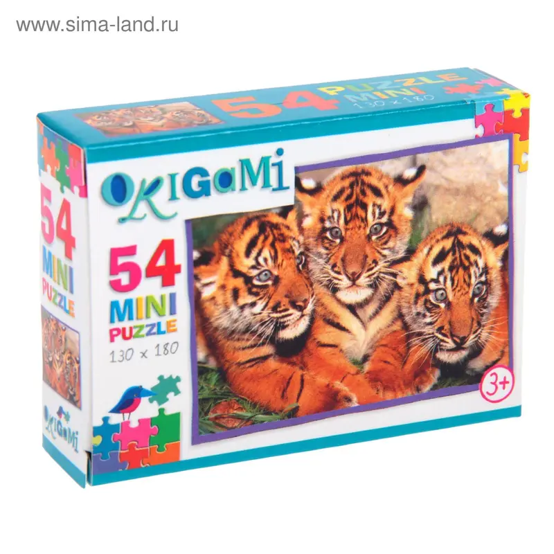 Мини-пазл "Мир животных", 54 элемента, МИКС