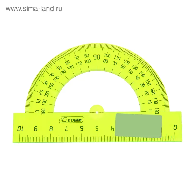 транспортир 10см 180* NEON Cristal зеленый ТР113