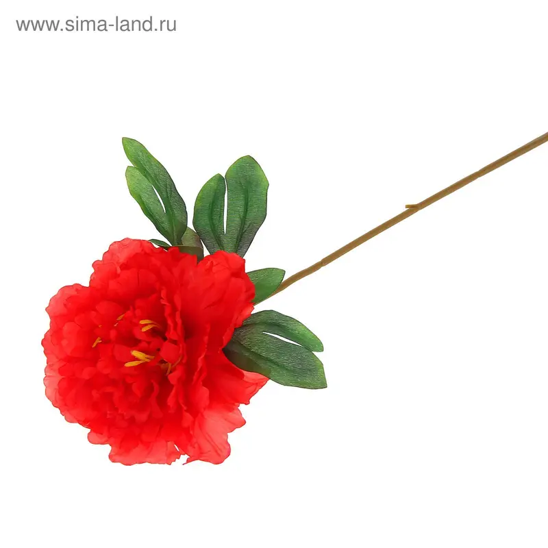 Цветы искусственные пион 34 см красный