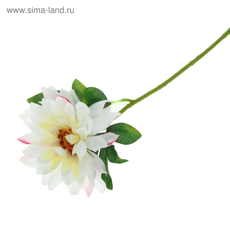 Цветы искусственные георгин 35 см d-14см белый