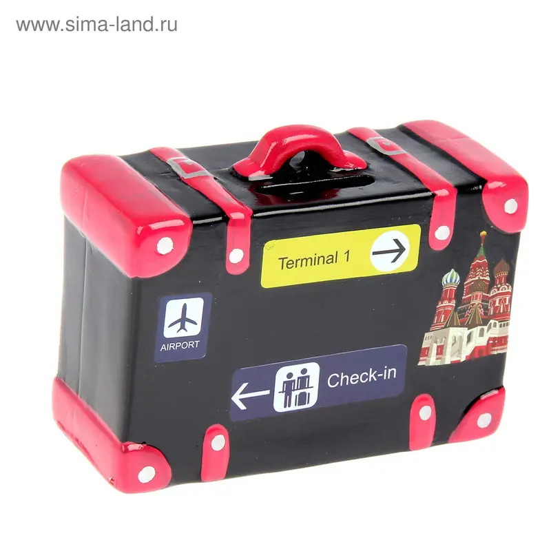 Копилка керамика "Чемодан путешественника" МИКС 12,5х5,5х9,7 см