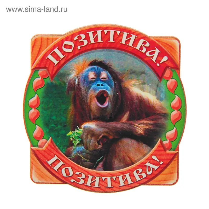 Магнит "Обезьянка позитива"